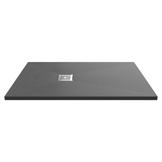 Nuie Rectangular Shower Tray 1200 x 800mm - Grey Slate