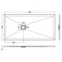 nuie rectangular shower tray 1600 x 800mmnlt71053, Nuie, grey, Rectangular Trays, Shower Trays, Slate Shower Trays, 2