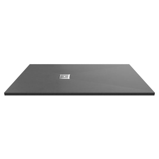 Nuie Rectangular Shower Tray 1600 x 900mm - Grey Slate