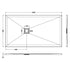 nuie rectangular shower tray 1600 x 900mmnlt71054, Nuie, grey, Rectangular Trays, Shower Trays, Slate Shower Trays, 2