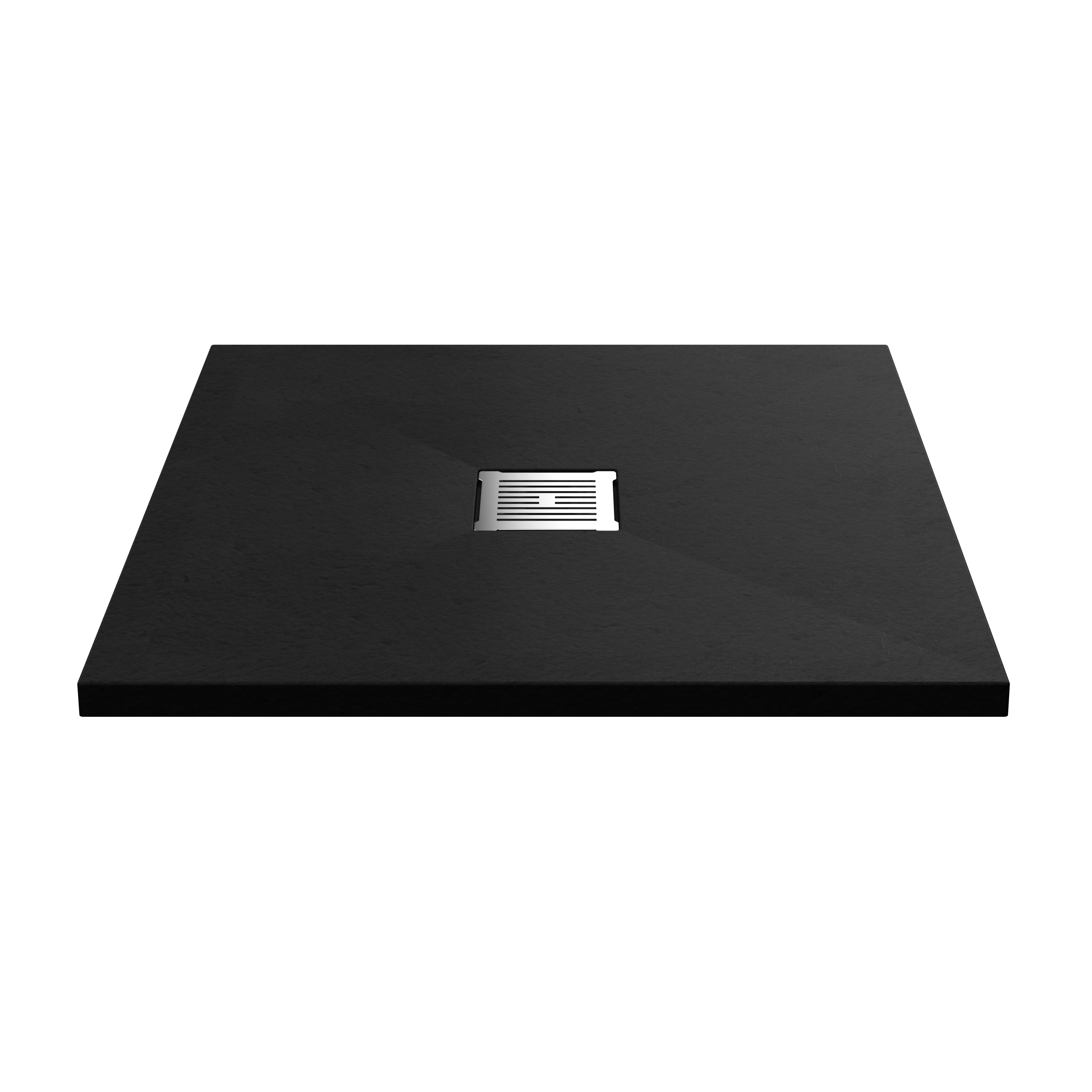 Nuie Square Shower Tray 800 x 800mm - Black Slate