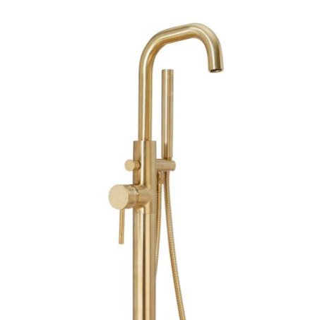 Core Freestanding Bath Shower Mixer Tap Brushed Brass