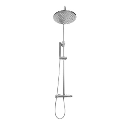 core chrome round rigid riser shower, Scudo, Mixer Showers, Showers, 1