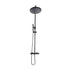 core black round rigid riser shower, Scudo, Mixer Showers, Showers, 1