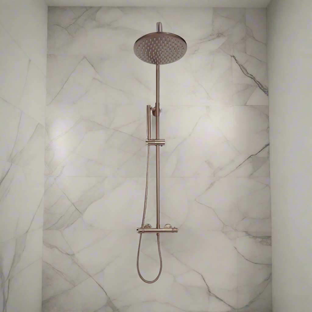 Core Brushed Bronze Round Rigid Riser Shower