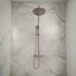 core brushed bronze round rigid riser shower, Scudo, Mixer Showers, Showers, 2