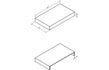 Marbella 800mm Wall Hung White Marble Basin Shelf & Brushed Brass Bottle Trap