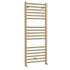 Nuie Round Straight Towel Radiator 1200x500mm - Brushed Brass