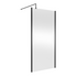nuie 1000mm outer framed wetroom screen with support barwrscobp10, Nuie, black, Shower Enclosures, Wetroom Screens, 2