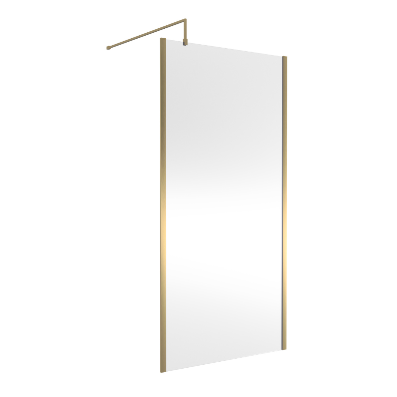 Nuie 1100mm Outer Framed Wetroom Screen with Support Bar