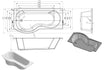 ludo p shape shower bath pack 1700x850x560mm lh, Baths, Shower Baths, Alessio, 3