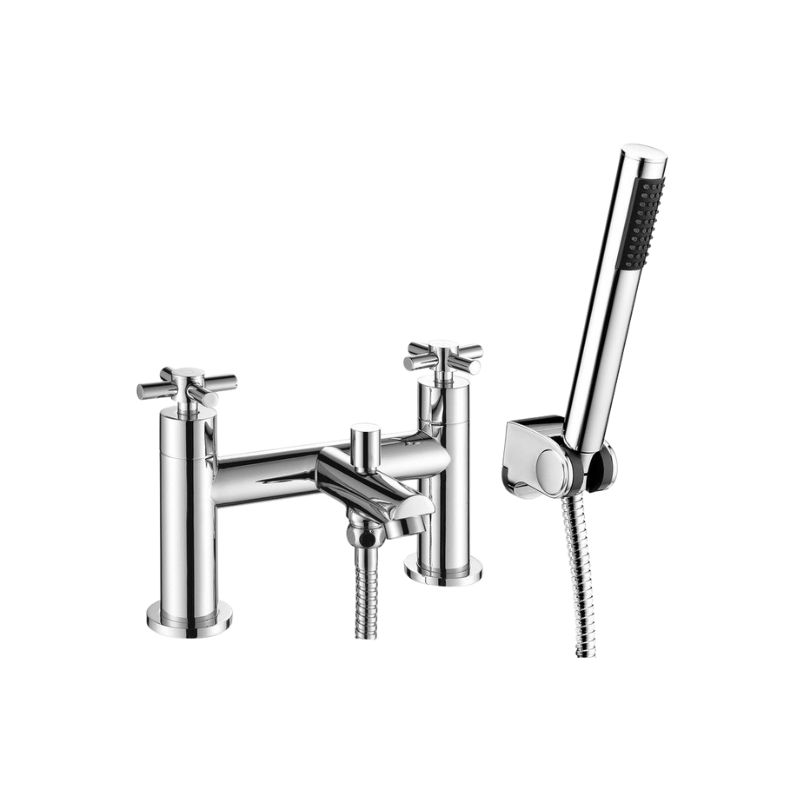 Oxford Chrome Bath Filler Tap with Shower Mixer Kit