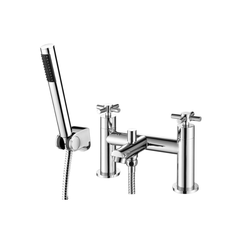 Oxford Chrome Bath Filler Tap with Shower Mixer Kit