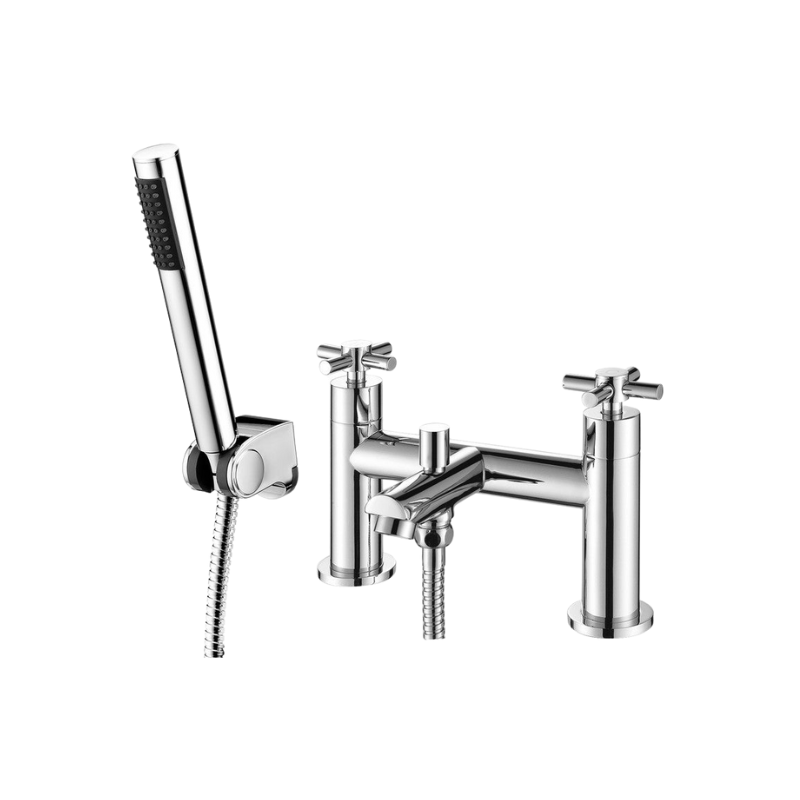 oxford chrome bath filler tap with shower mixer kit, Alessio, Chrome Bath Shower Mixer Taps, Bath Taps, Taps, 2