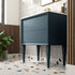 paris 615mm wall hung 2 drawer basin unit basin matt storm blue, Alessio, Wall Hung Vanity Unit, 3