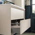 paris 615mm wall hung 2 drawer basin unit basin matt cotton, Alessio, Wall Hung Vanity Unit, 3