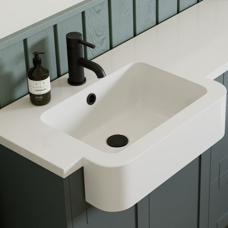 Montel Mono Matt Black Basin Tap & Waste