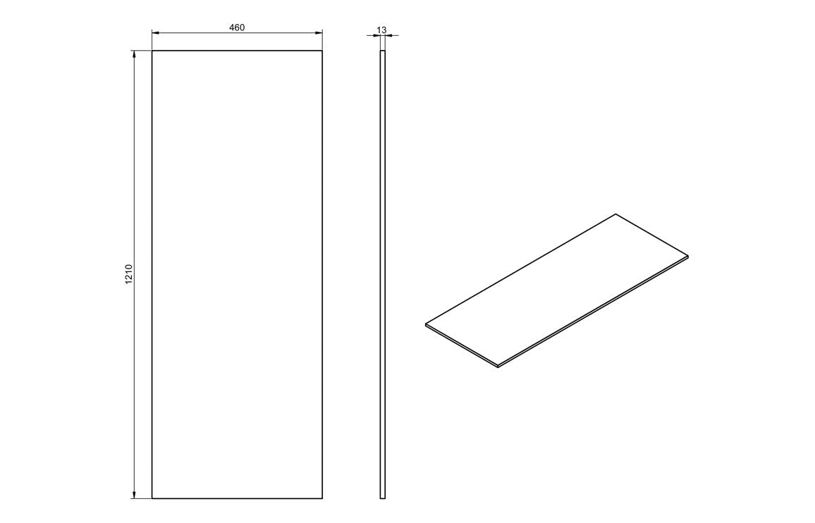 Paris 1200mm Wall Hung Basin Unit & Worktop - Matt Clay