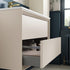 paris 600mm wall hung 2 drawer basin unit worktop matt cotton, Alessio, Wall Hung Vanity Unit, 3