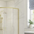aria 800mm 2 door quadrant brushed brass shower enclosure, Alessio, brushed-brass, Quadrant Shower Enclosures, Shower Enclosures, 3