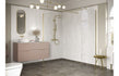 Rosa 700mm Wetroom Side Panel & Arm - Brushed Brass