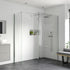rosa 1000mm wetroom panel 300mm rotatable panel 500mm side panel support bar, Alessio, Chrome, Shower Enclosures, Walk In Shower Enclosures, 2