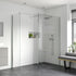 rosa 900mm wetroom panel 300mm rotatable panel 760mm side panel support bar, Alessio, chrome, Shower Enclosures, Walk In Shower Enclosures, 1