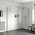 rosa 800mm wetroom panel 300mm rotatable panel 500mm side panel support bar, Alessio, Chrome, Shower Enclosures, Walk In Shower Enclosures, 1