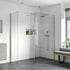 rosa 1200mm wetroom panel 300mm rotatable panel 900mm side panel support bar, Alessio, Chrome, Shower Enclosures, Walk In Shower Enclosures, 1
