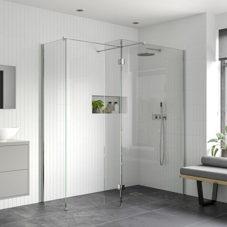 Rosa 800mm Wetroom Panel, 300mm Rotatable Panel, 900mm Side Panel & Support Bar