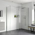 rosa 1000mm wetroom panel 300mm rotatable panel 800mm side panel support bar, Alessio, Chrome, Shower Enclosures, Walk In Shower Enclosures, 1