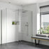 rosa 1000mm wetroom panel with 300mm rotatable panel support bar, Alessio, Chrome, Shower Enclosures, Walk In Shower Enclosures, 2