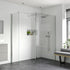 rosa 1000mm wetroom panel 300mm rotatable panel 500mm side panel support bar, Alessio, Chrome, Shower Enclosures, Walk In Shower Enclosures, 1