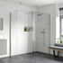 rosa 1200mm wetroom panel 300mm rotatable panel 800mm side panel support bar, Alessio, Chrome, Shower Enclosures, Walk In Shower Enclosures, 1