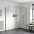 rosa 800mm wetroom panel 300mm rotatable panel 800mm side panel support bar, Alessio, Chrome, Shower Enclosures, Walk In Shower Enclosures, 1
