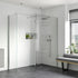 rosa 1200mm wetroom panel 300mm rotatable panel 500mm side panel support bar, Alessio, Chrome, Shower Enclosures, Walk In Shower Enclosures, 1