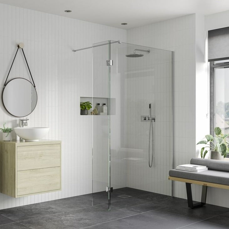 Rosa Optional 300mm Wetroom Splash Panel - Chrome