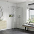 rosa 1200mm wetroom panel 300mm rotatable panel 800mm side panel support bar, Alessio, Chrome, Shower Enclosures, Walk In Shower Enclosures, 3