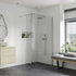 rosa 1200mm wetroom panel 300mm rotatable panel 900mm side panel support bar, Alessio, Chrome, Shower Enclosures, Walk In Shower Enclosures, 3