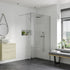 rosa 900mm wetroom panel with 300mm rotatable panel support bar, Alessio, Chrome, Shower Enclosures, Walk In Shower Enclosures, 1