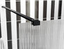 rosa 900mm fluted wetroom shower panel support bar black, Alessio, black, Shower Enclosures, Walk In Shower Enclosures, 2