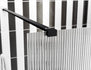 rosa 800mm fluted wetroom shower panel support bar black, Alessio, black, Shower Enclosures, Walk In Shower Enclosures, 2