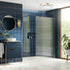 rosa 800mm fluted wetroom shower panel support bar brushed brass, Alessio, Brushed Brass, Shower Enclosures, Walk In Shower Enclosures, 1