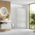 rosa 900mm fluted wetroom shower panel support bar chrome, Alessio, Chrome, Shower Enclosures, Walk In Shower Enclosures, 1