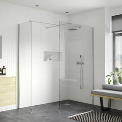 Rosa 1000mm Wetroom Panel With 900mm Side Panel & Support Bar