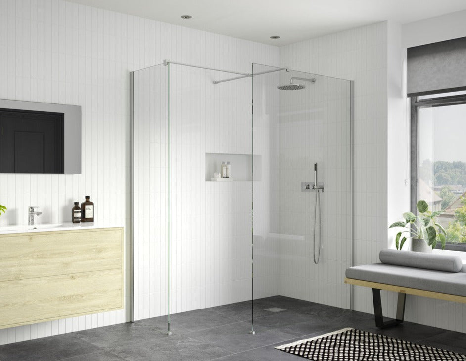 Rosa 900mm Wetroom Panel, 300mm Rotatable Panel, 760mm Side Panel & Support Bar