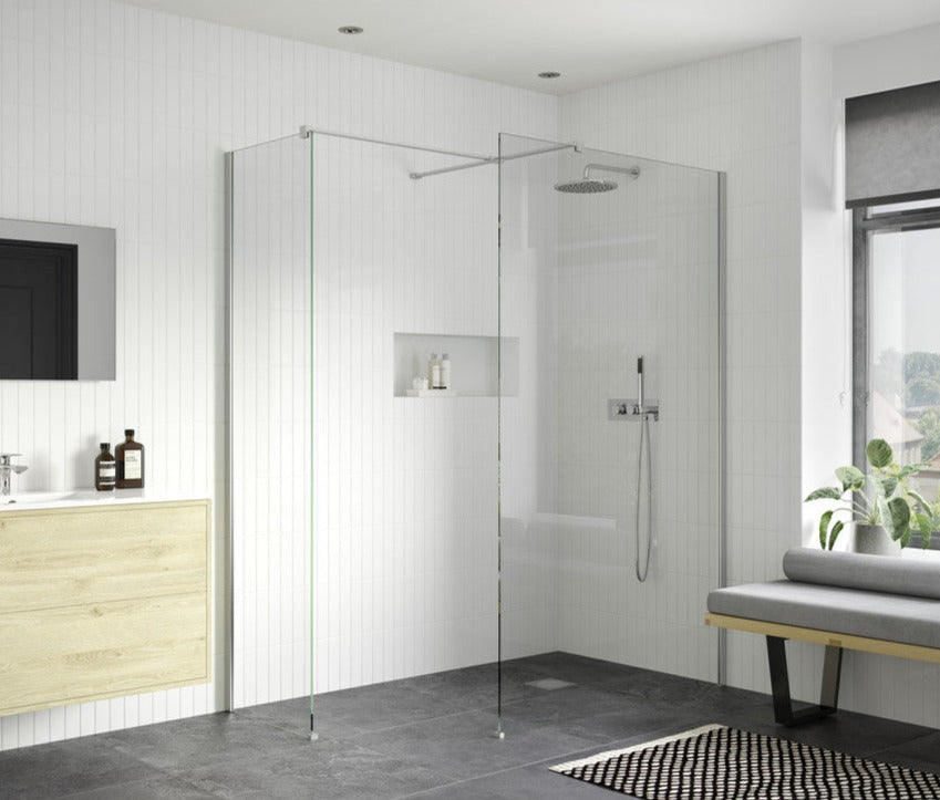 Rosa 900mm Wetroom Panel, 300mm Rotatable Panel, 900mm Side Panel & Support Bar