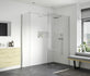 rosa 900mm wetroom panel 300mm rotatable panel 900mm side panel support bar, Alessio, Chrome, Shower Enclosures, Walk In Shower Enclosures, 2