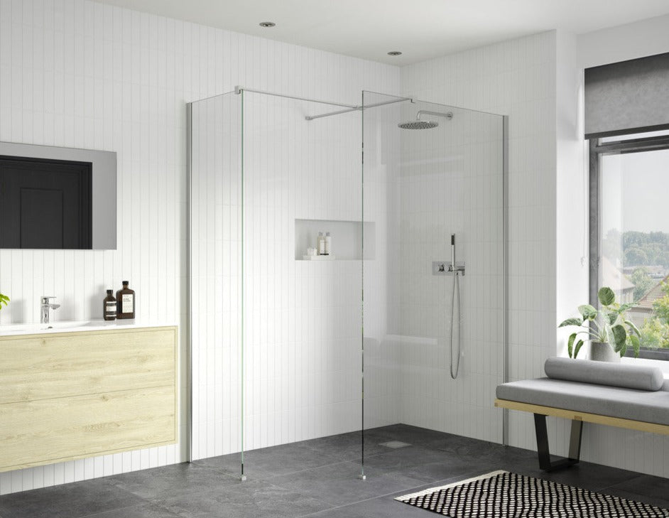 Rosa 900mm Wetroom Panel, 300mm Rotatable Panel, 500mm Side Panel & Support Bar