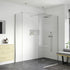 rosa 500mm wetroom panel with 800mm side panel support bar, Alessio, Chrome, Shower Enclosures, Walk In Shower Enclosures, 1